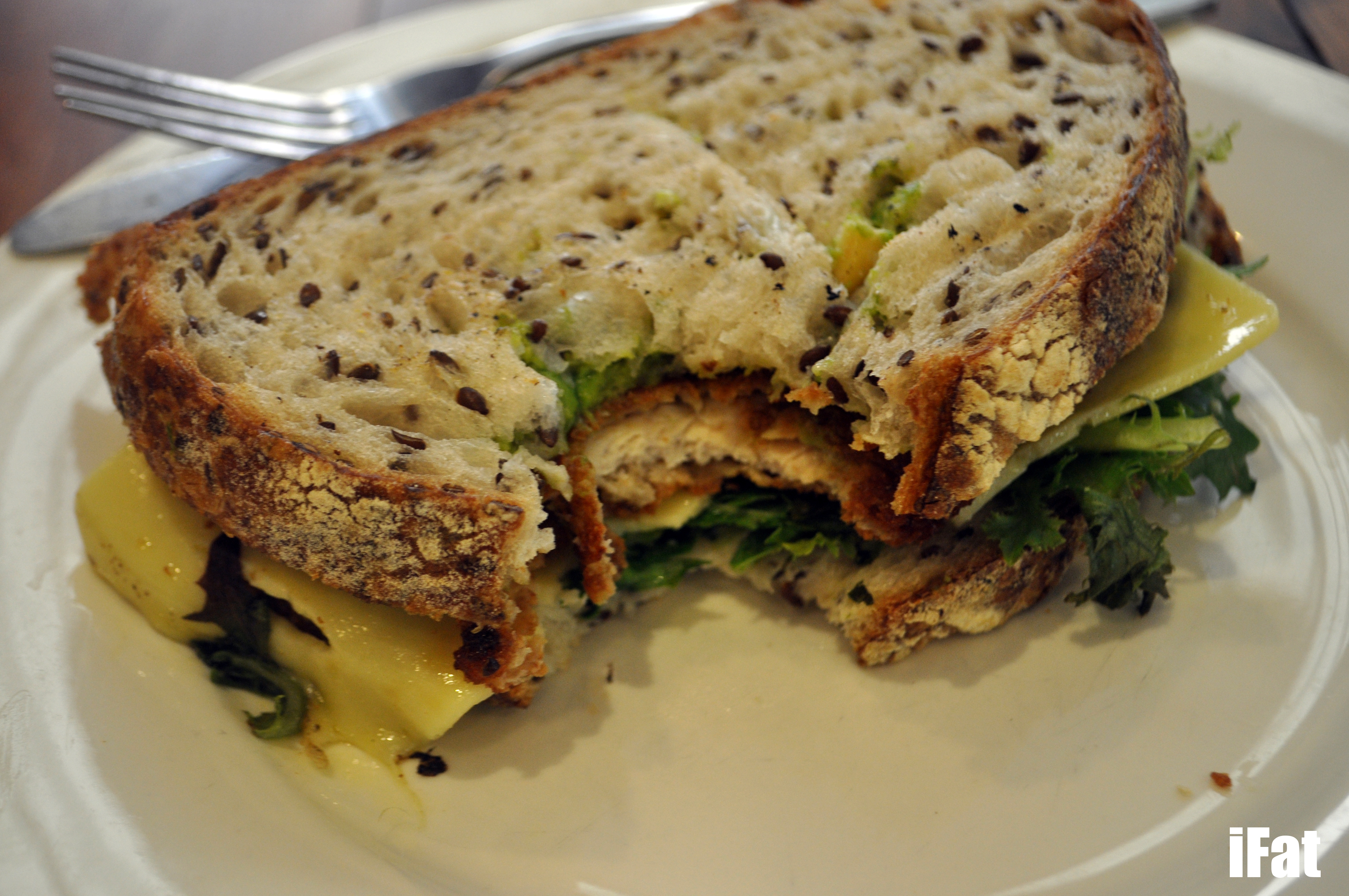 Chicken sandwich at Loaf & Devotion, WynyardChicken sandwich at Loaf & Devotion, Wynyard