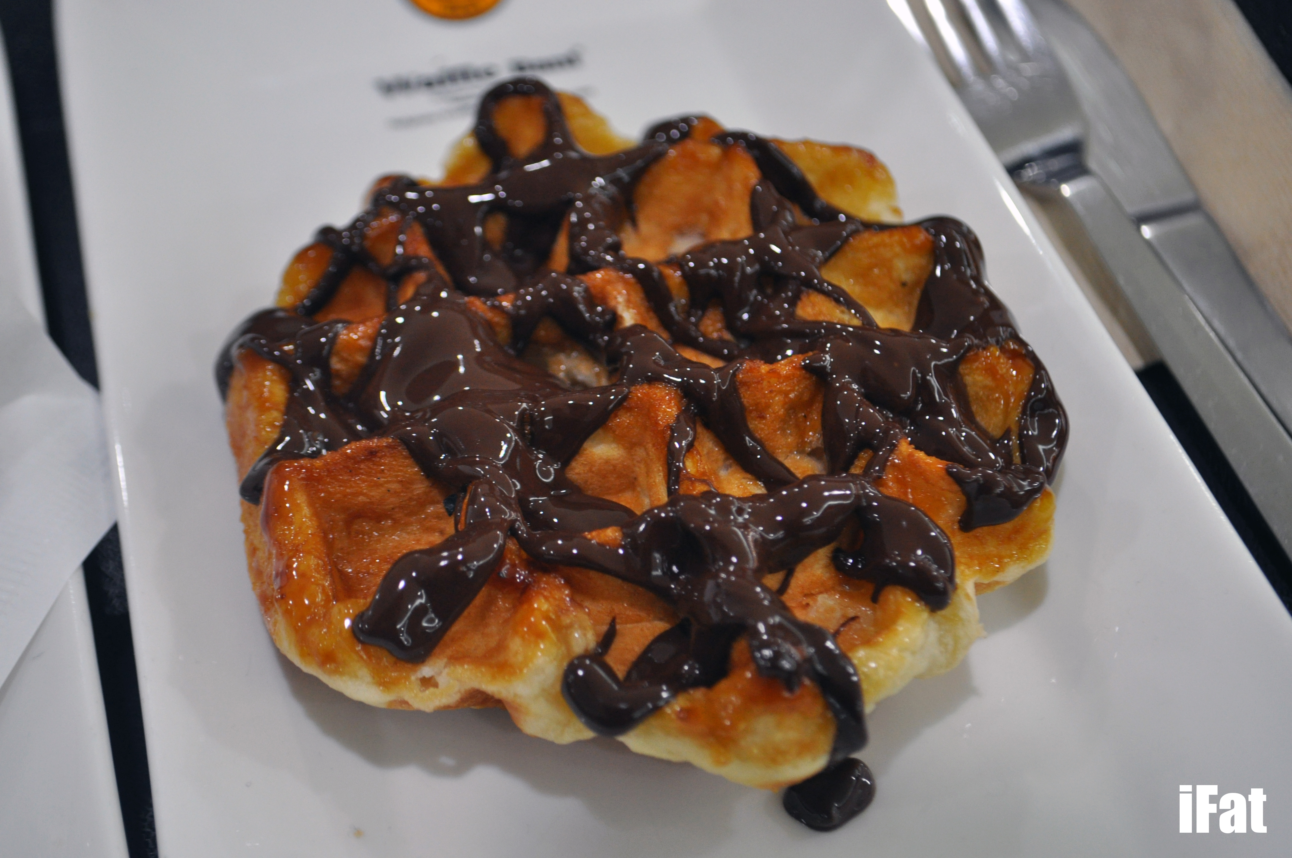 Dark chocolate waffle at Waffle Bant, Strathfield