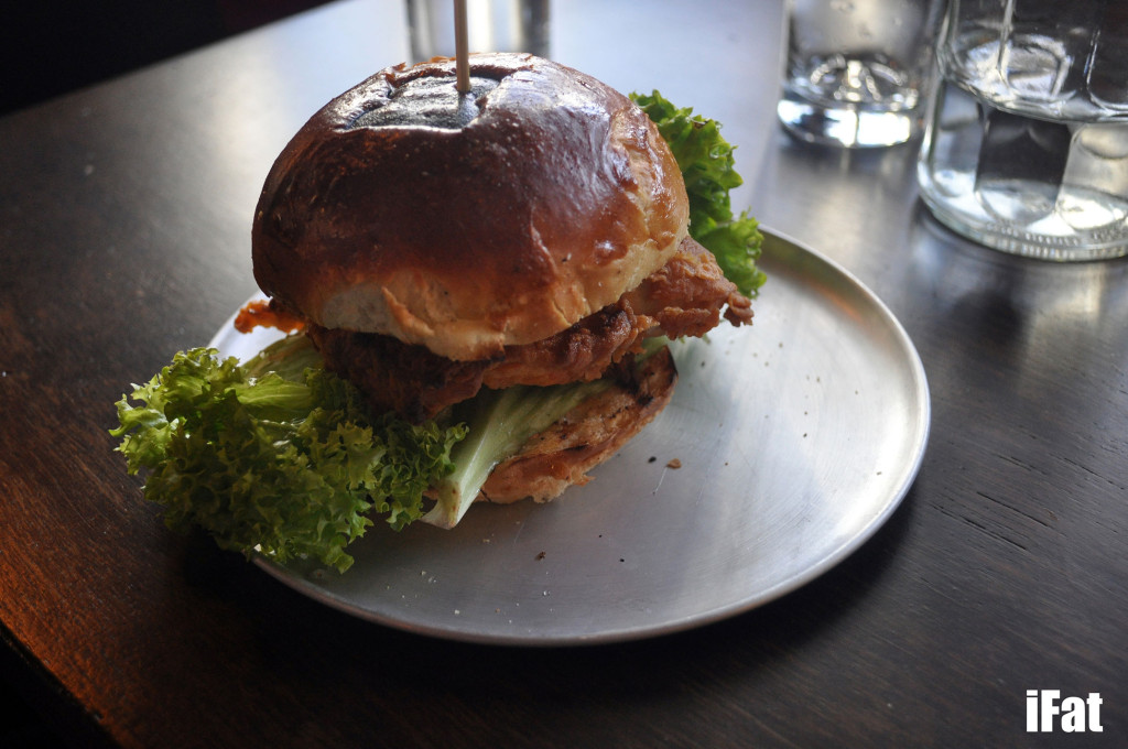 Southern fried chicken burger - - Brooklyn Social
