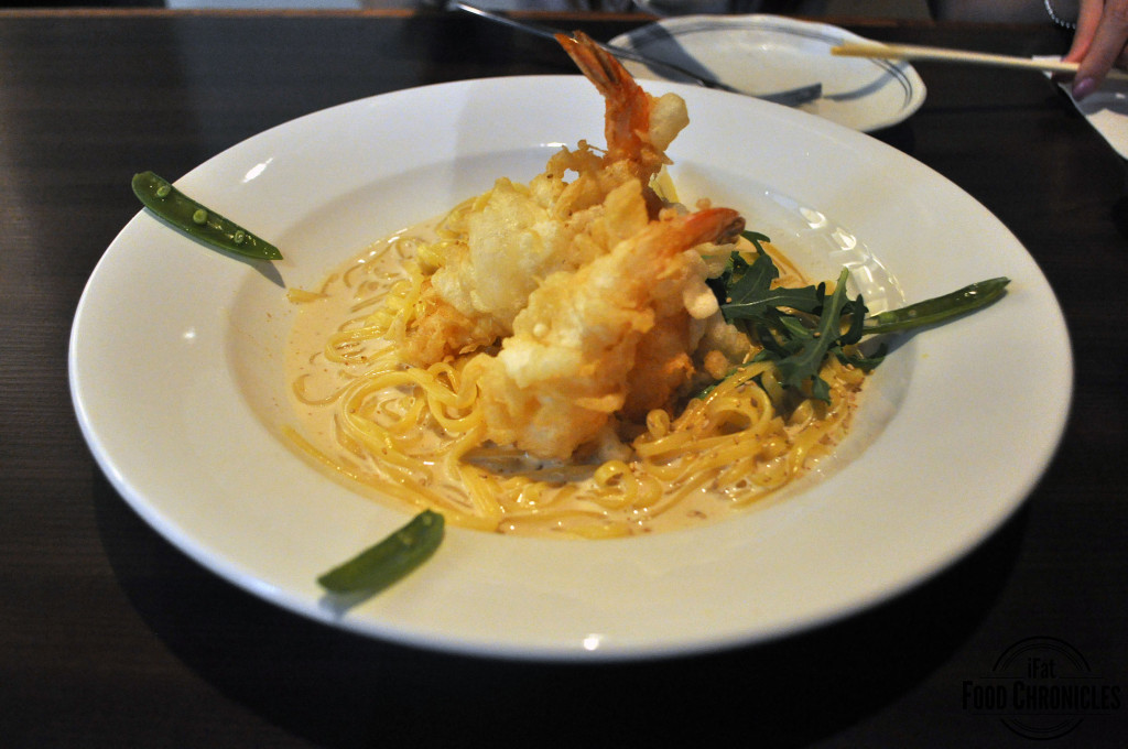 Ebi tempura cream pasta