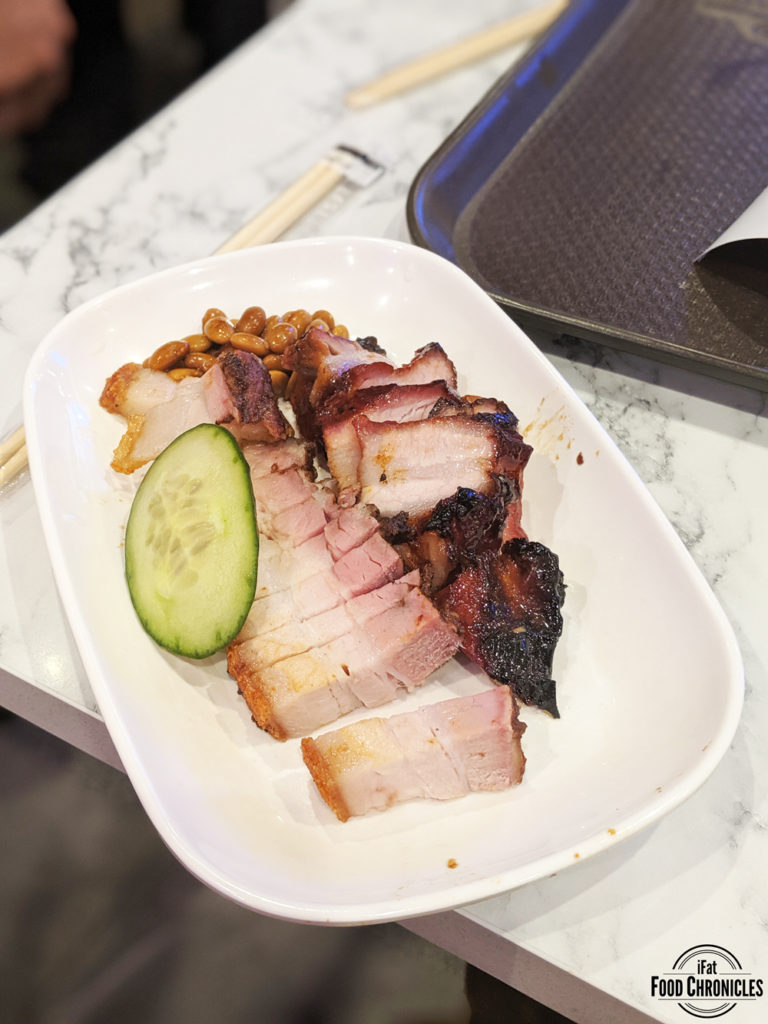 BBQ pork and roast pork platter at Hawker Chan